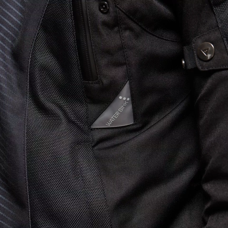 SUPER SPRINT D-DRY - GIACCA MOTO IMPERMEABILE DA UOMO - BLACK/BLACK/RED-LAVA - 6