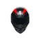 K1 S WARMUP MATT BLACK/RED - MOTORBIKE FULL FACE HELMET E2206