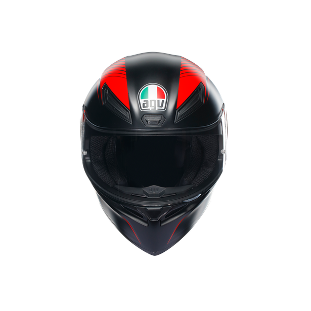 k1-s-warmup-matt-black-red-casco-moto-integrale-e2206 image number 1