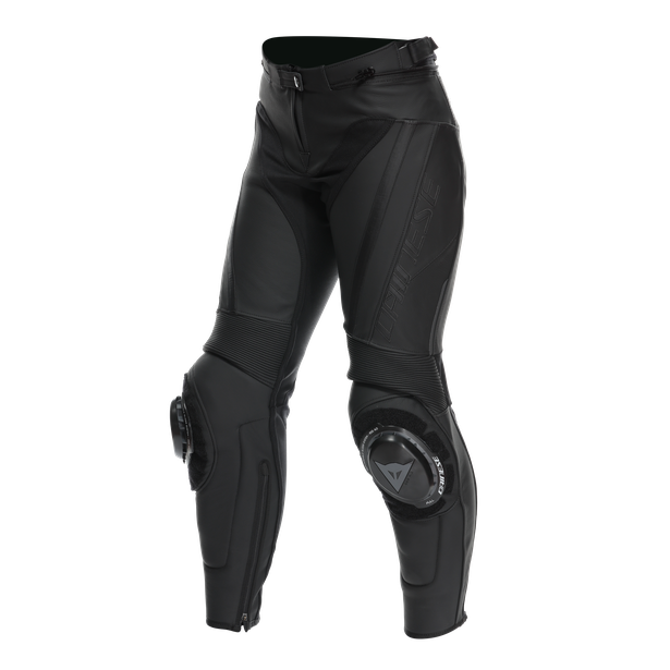 delta-4-pantaloni-moto-in-pelle-donna-black-black image number 0