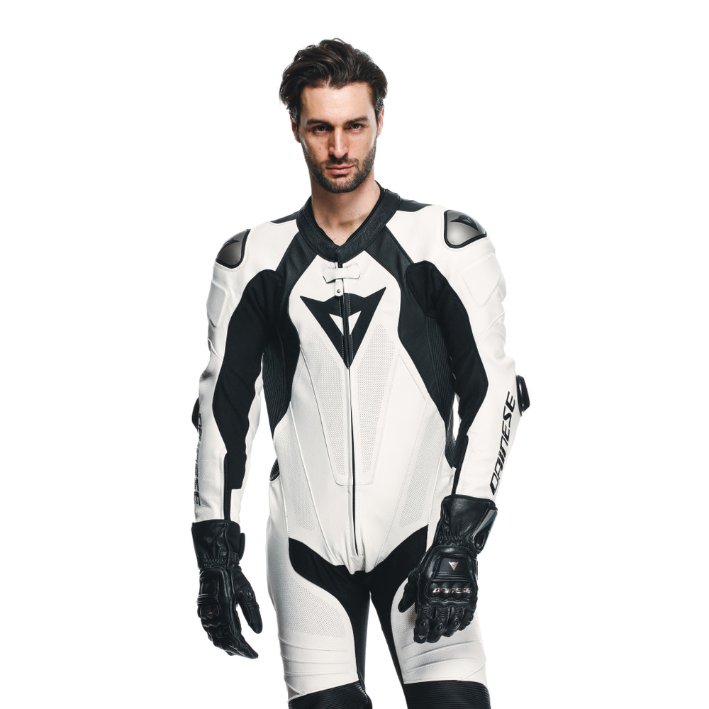 laguna-seca-5-combinaison-moto-racing-en-cuir-une-pi-ce-homme-white-black image number 6