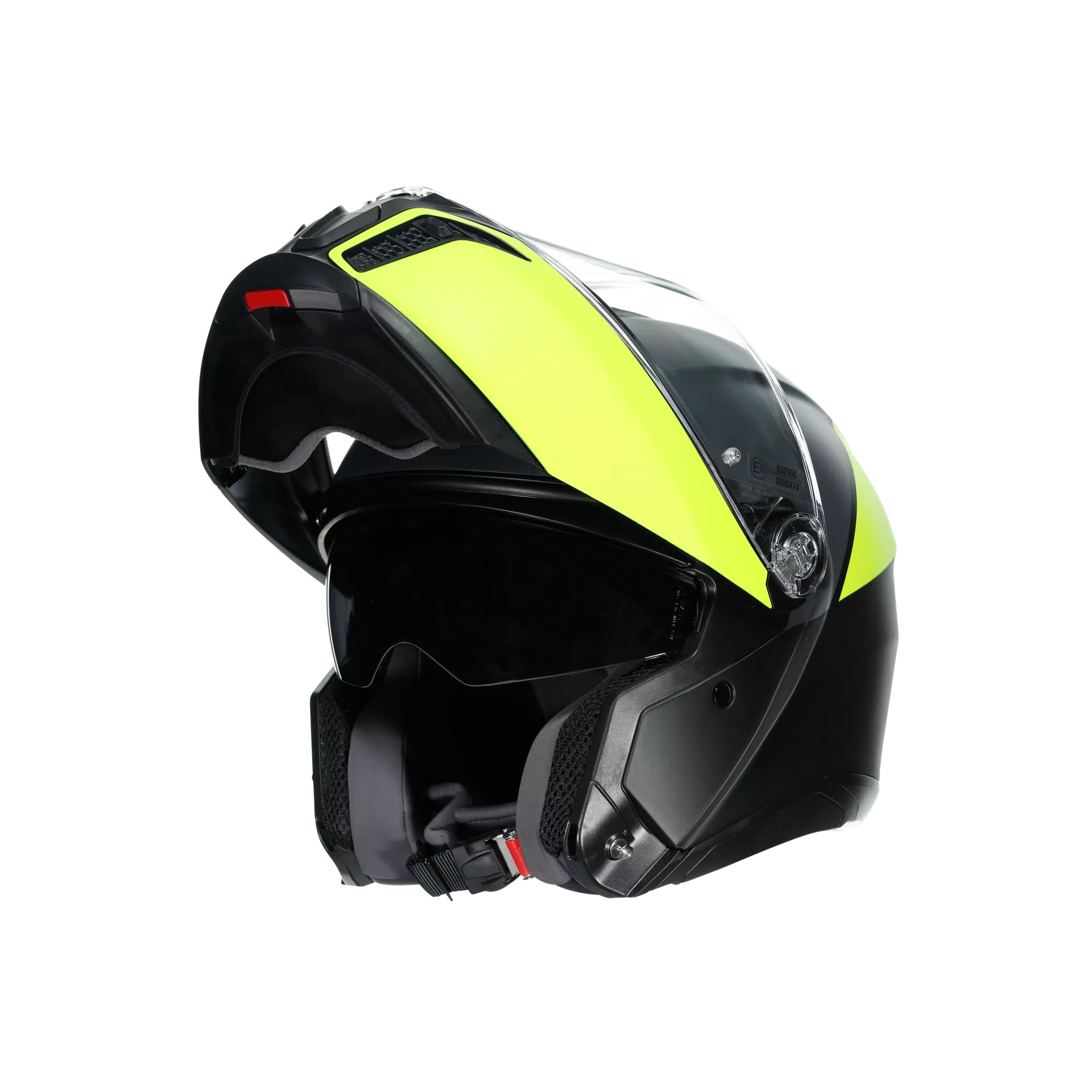 TOURMODULAR BALANCE MATT BLACK/YEL FL/GREY - MOTORRAD MODULARHELM E2206