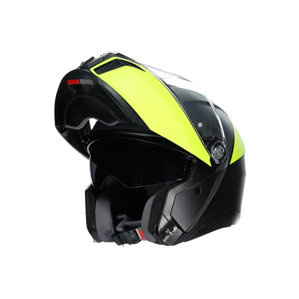 tourmodular-balance-matt-black-yel-fl-grey-motorbike-flip-up-helmet-e2206 image number 9