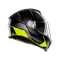 TOURMODULAR PERCEPTION MATT BLACK/YELLOW FLUO - MOTORBIKE FLIP UP HELMET E2206