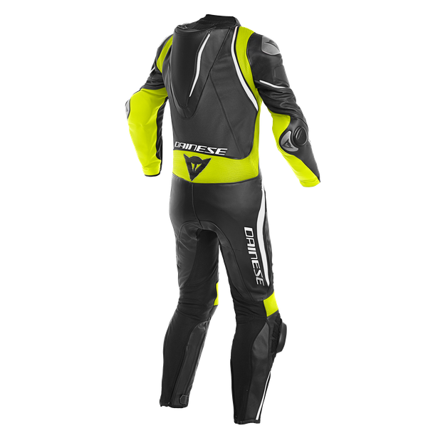 laguna-seca-4-1pc-perf-leather-suit-black-fluo-yellow-white image number 1