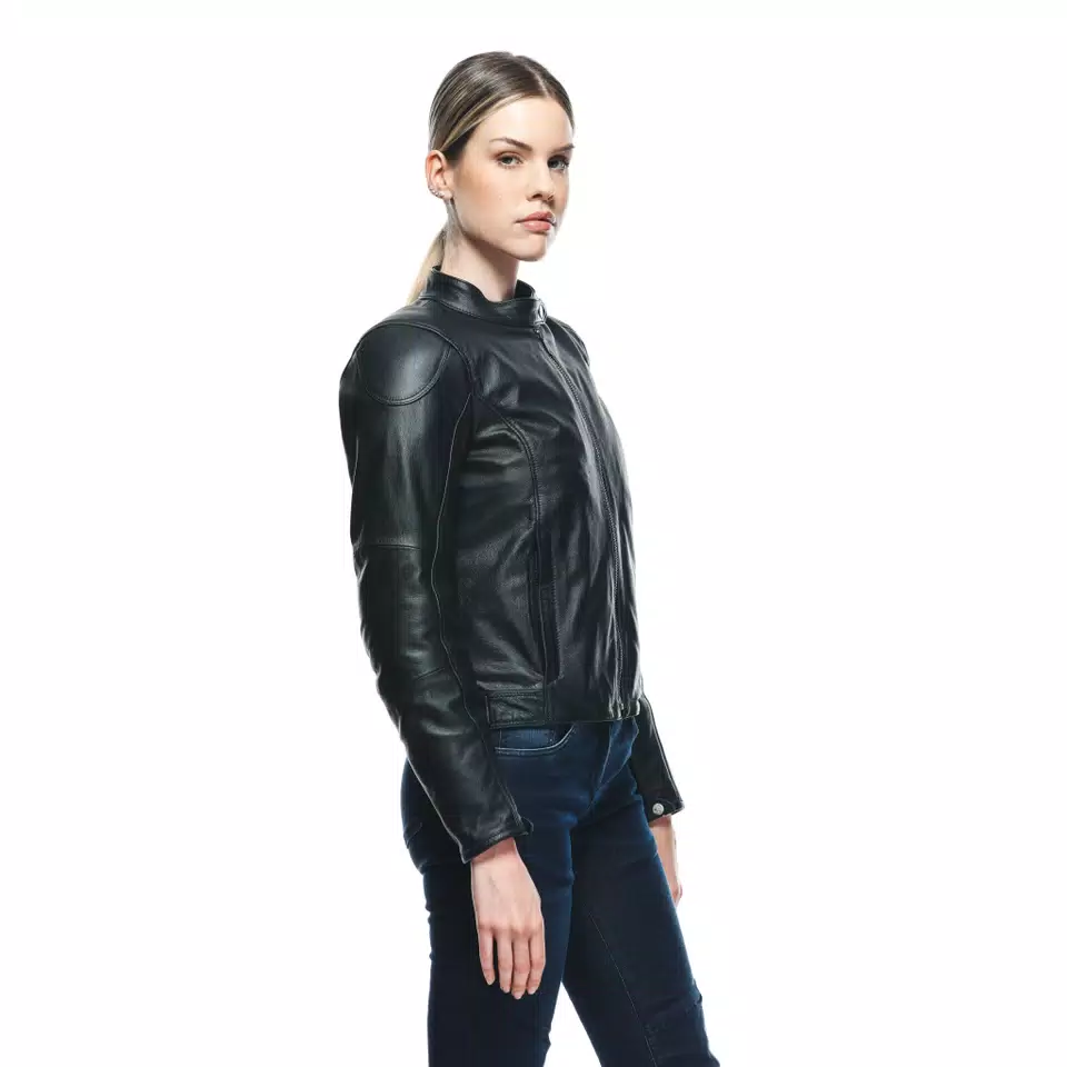 ELECTRA - GIACCA MOTO IN PELLE DONNA - BLACK - 7