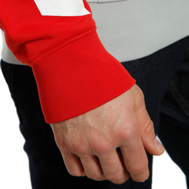 PADDOCK FULL-ZIP HOODIE GLACIER-GRAY/LAVA-RED/BLACK- T-Shirt und pullover