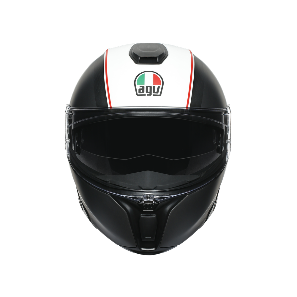 sportmodular-cover-matt-gunmetal-white-motorbike-flip-up-helmet-e2205 image number 3