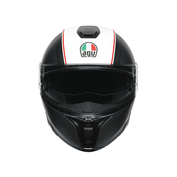 sportmodular-cover-matt-gunmetal-white-motorbike-flip-up-helmet-e2205 image number 3