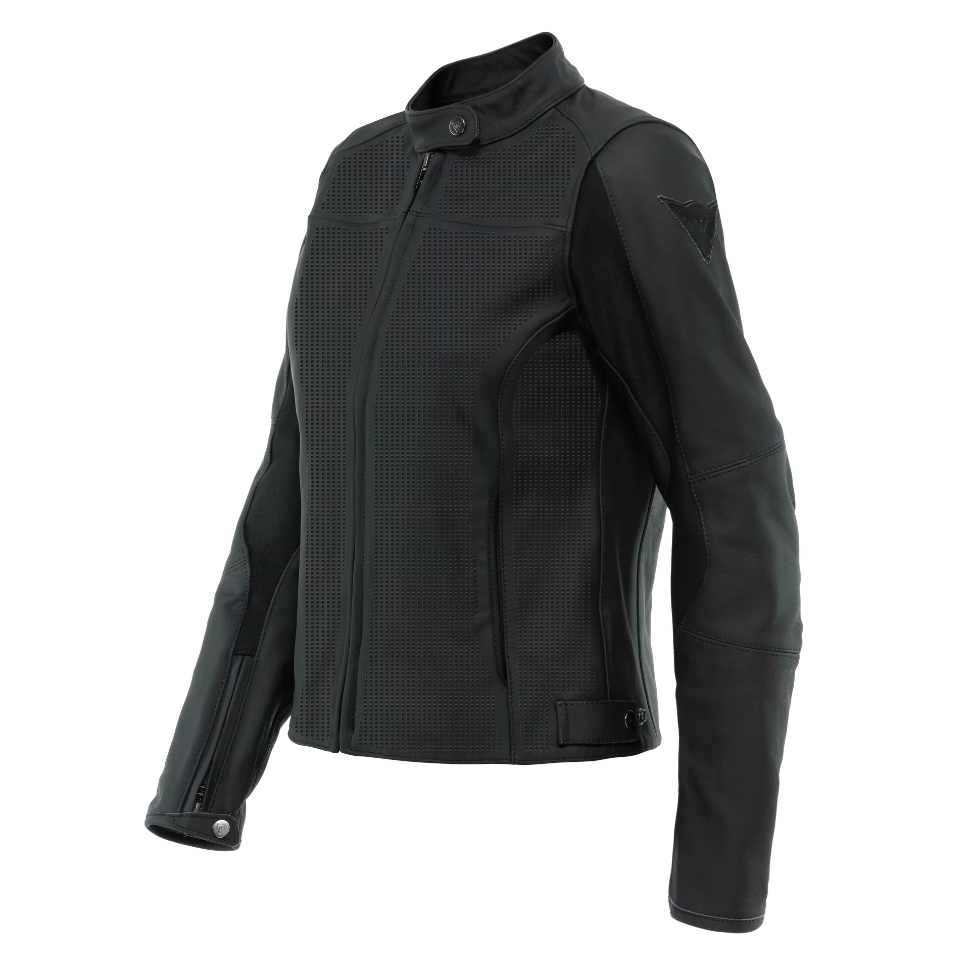 RAZON 2 - GIACCA MOTO IN PELLE PERFORATA DONNA