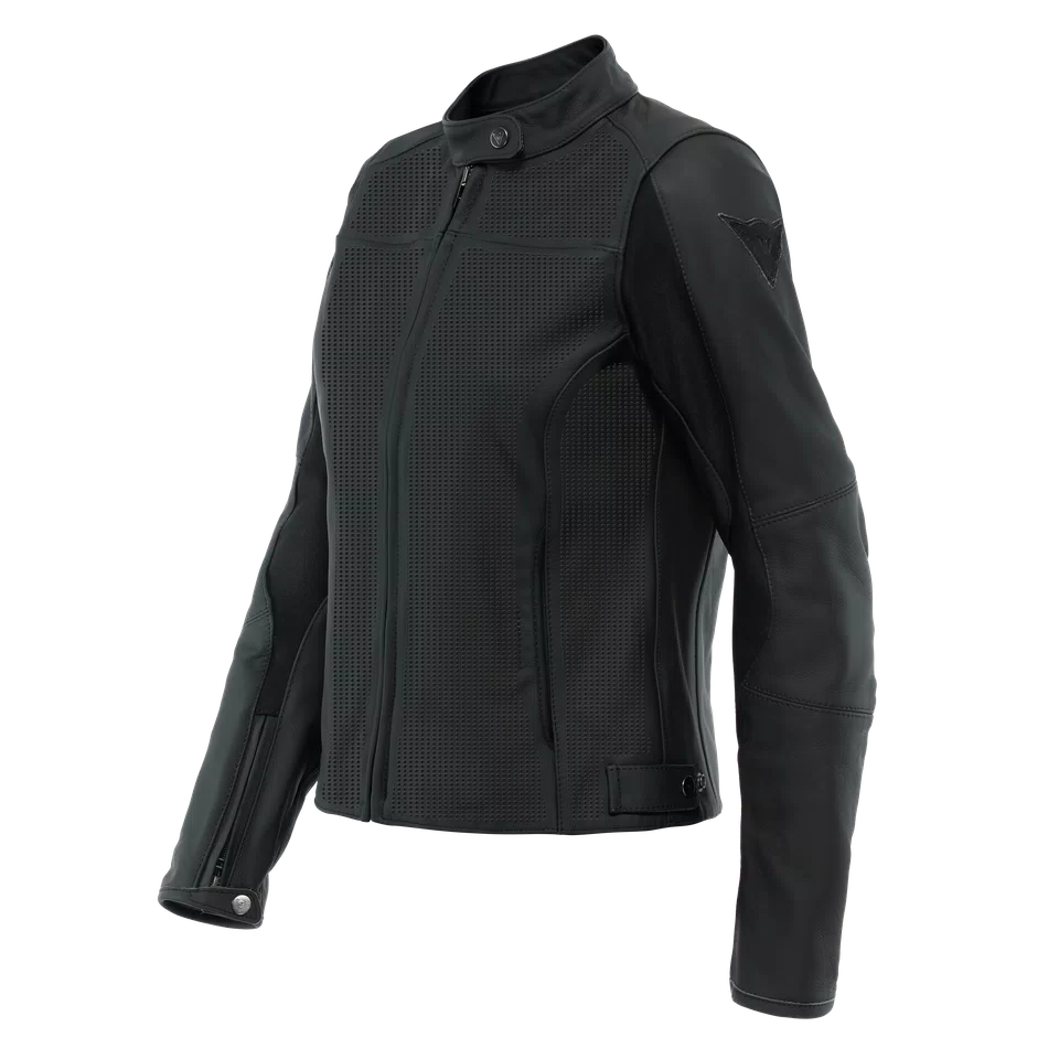 RAZON 2 PERF. LADY LEATHER JACKET BLACK Dainese