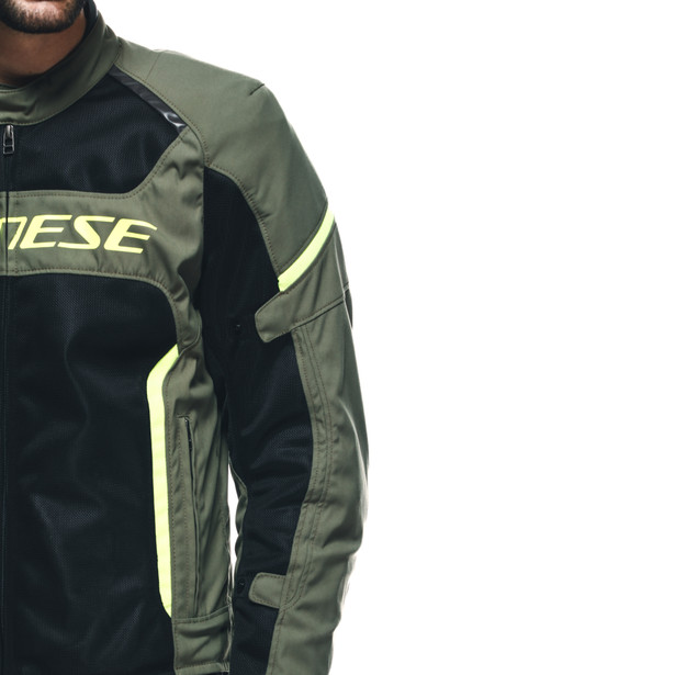 air-frame-3-tex-giacca-moto-estiva-in-tessuto-uomo-army-green-black-fluo-yellow image number 4