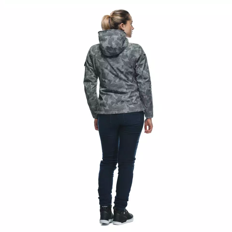 CENTRALE ABSØLUTESHELL™ PRO - WOMEN'S WATERPROOF MOTORCYCLE JACKET - LONDON FOG CAMO DOTS - 7
