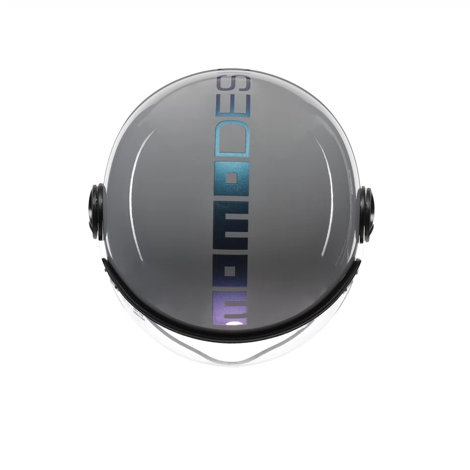 Casco MOMODESIGN FGTR CLASSIC Grigio Opaco-Nero Taglia XS - Demi-Jet Urbano