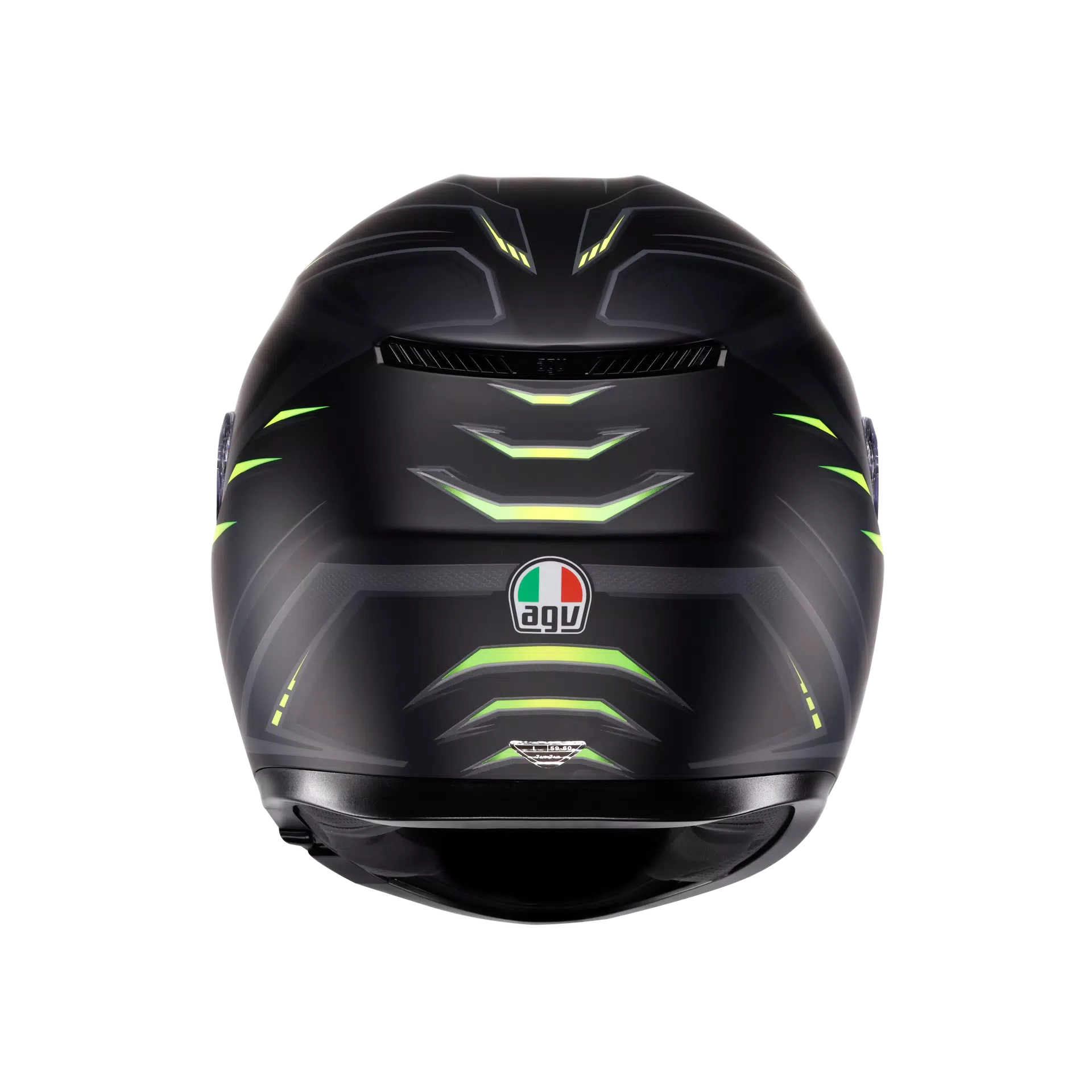K3 SYTH MATT BLACK/YELLOW FLUO - MOTORBIKE FULL FACE HELMET E2206