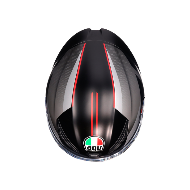 k1-s-lap-matt-black-grey-red-motorbike-full-face-helmet-e2206 image number 6