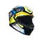 K6 S JOAN BLACK/BLUE/YELLOW - MOTORBIKE FULL FACE HELMET E2206