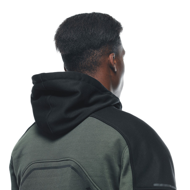 daemon-x-safety-hoodie-giacca-moto-in-tessuto-uomo-green-black image number 13