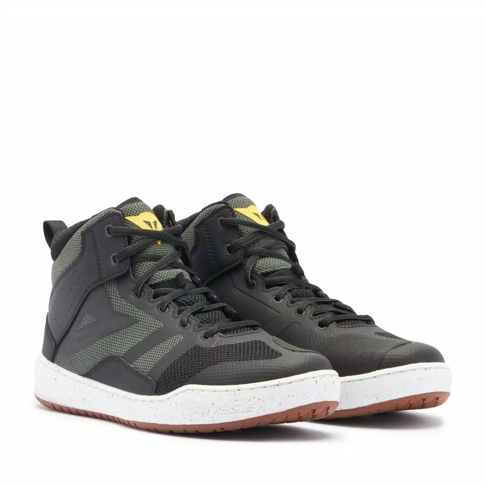 SUBURB AIR MEN S SUMMER MOTORCYCLE SHOES IN FABRIC BLACK WHITE ARMY GREEN Dainese