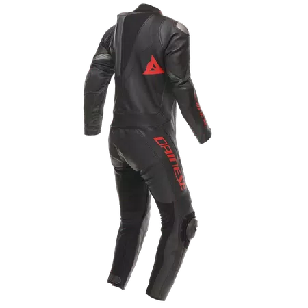 IMPAVIDA PERF 1PC LEATHER SUIT - BLACK/BLACK/RED-LAVA - 2