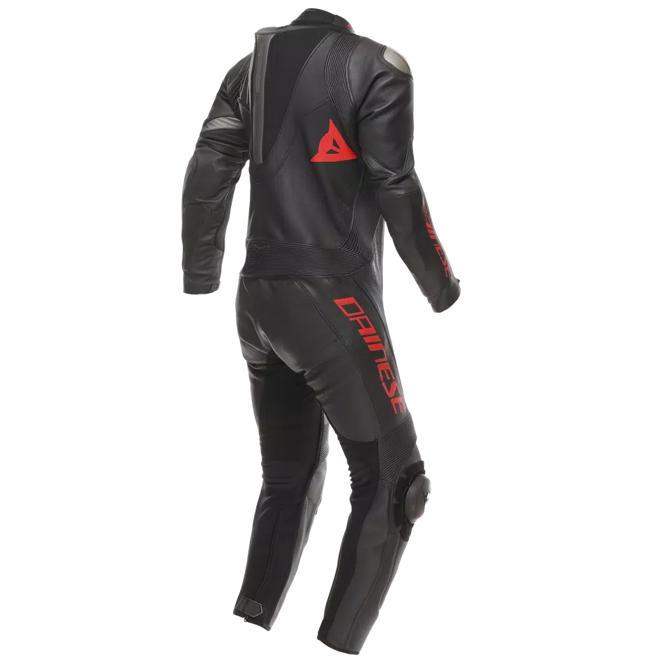 IMPAVIDA PERF 1PC LEATHER SUIT - BLACK/BLACK/RED-LAVA - 2
