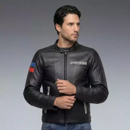 LEGGENDA - MOTORCYCLE JACKET IN LEATHER MEN - BLACK - 3