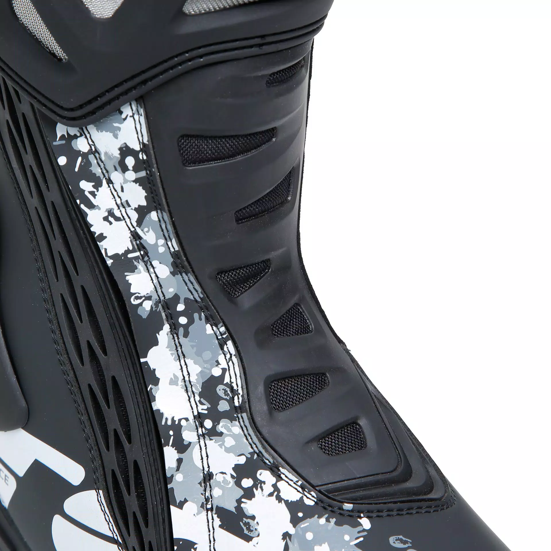RT-RACE MEN'S MOTORCYCLE BOOTS BLACK/WHITE/GREY