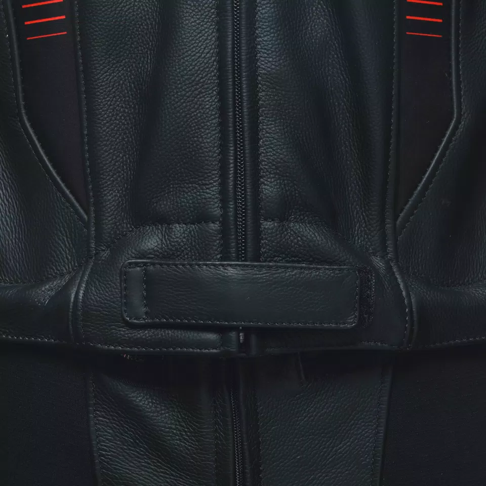 LAGUNA SECA 5 - TUTA MOTO DIVISIBILE IN PELLE UOMO - BLACK/ANTHRACITE/FLUO-RED - 18