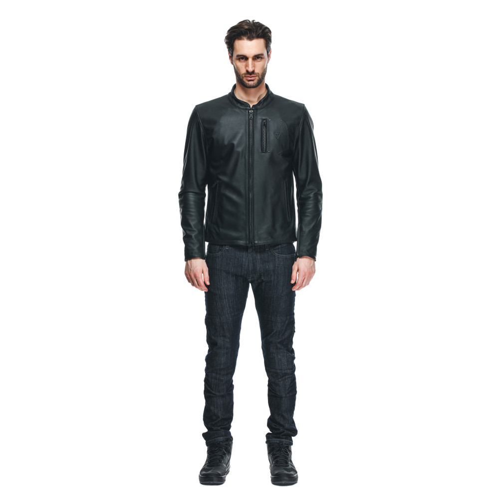 fulcro-giacca-moto-in-pelle-uomo-black image number 2