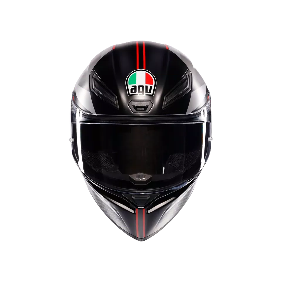 K1 S LAP MATT BLACK/GREY/RED - MOTORBIKE FULL FACE HELMET DOT (E2206) -  - 2