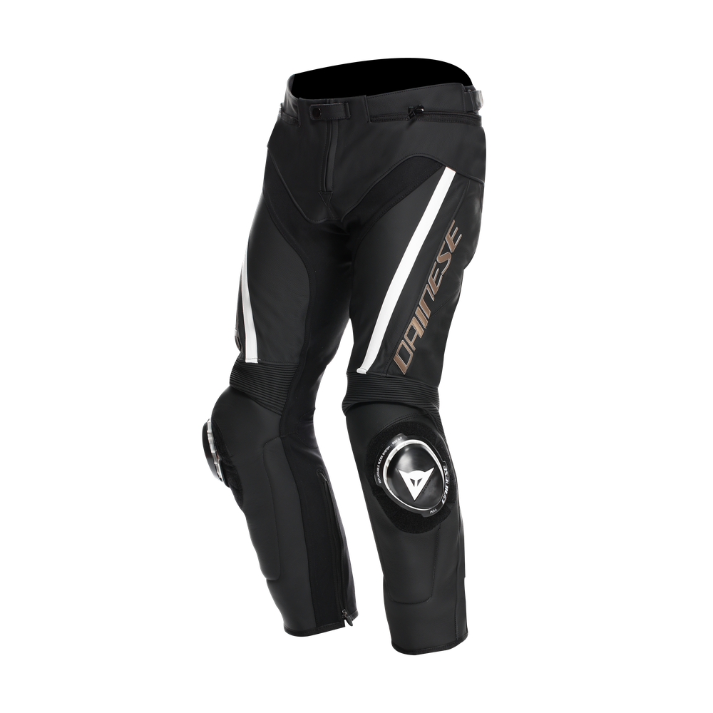 delta-4-motorradhose-aus-leder-herren-black-tibetan-platinum-white image number 0