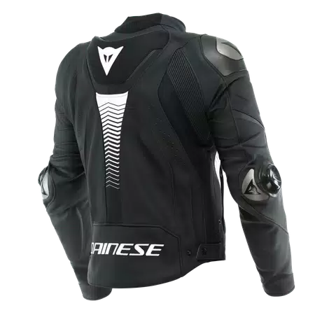 SUPER SPEED 4 - MEN'S MOTORCYCLE LEATHER JACKET - BLACK-MATT/WHITE - 2