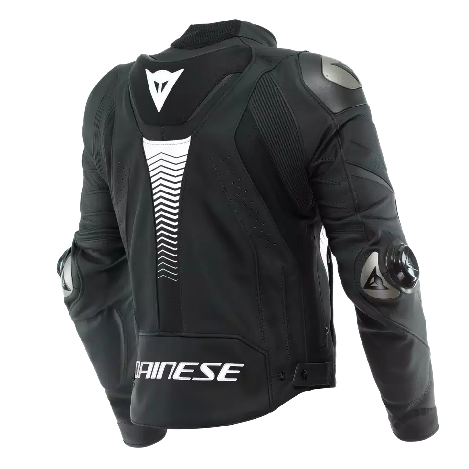 SUPER SPEED 4 LEATHER JACKET - BLACK-MATT/WHITE - 2