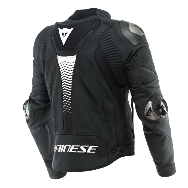 super-speed-4-giacca-moto-in-pelle-uomo-black-matt-white image number 1