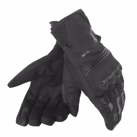 TEMPEST D-DRY® - UNISEX WATERPROOF MOTORCYCLE GLOVES (SHORT) - BLACK/BLACK - 1