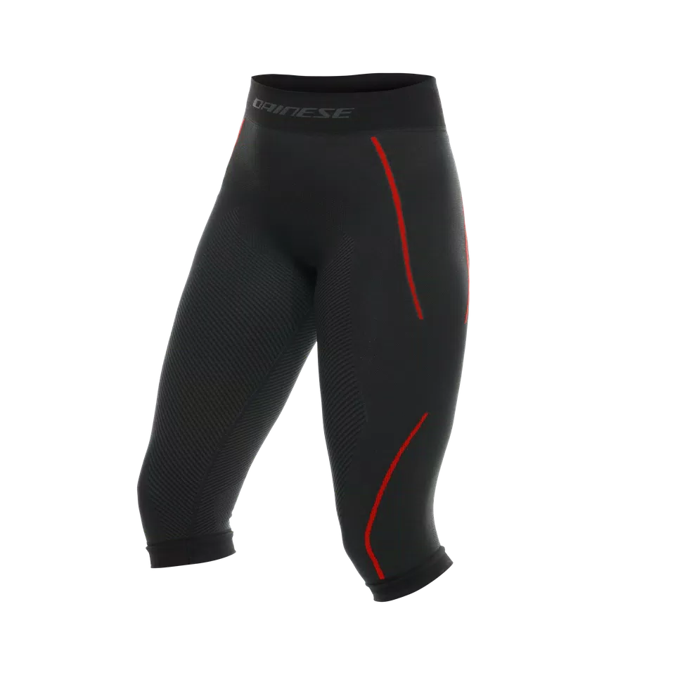 WOMEN'S SKI THERMAL BASE LAYER 3/4 PANTS  - BLACK/RED - 1