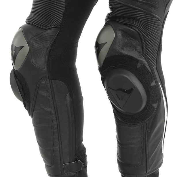 MISANO 2 LADY D-AIR PERF. 1PC SUIT BLACK/BLACK/WHITE- Women Leather Suits