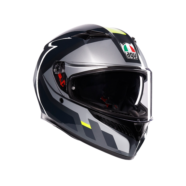 k3-shade-grey-yellow-fluo-casco-moto-integrale-e2206 image number 0