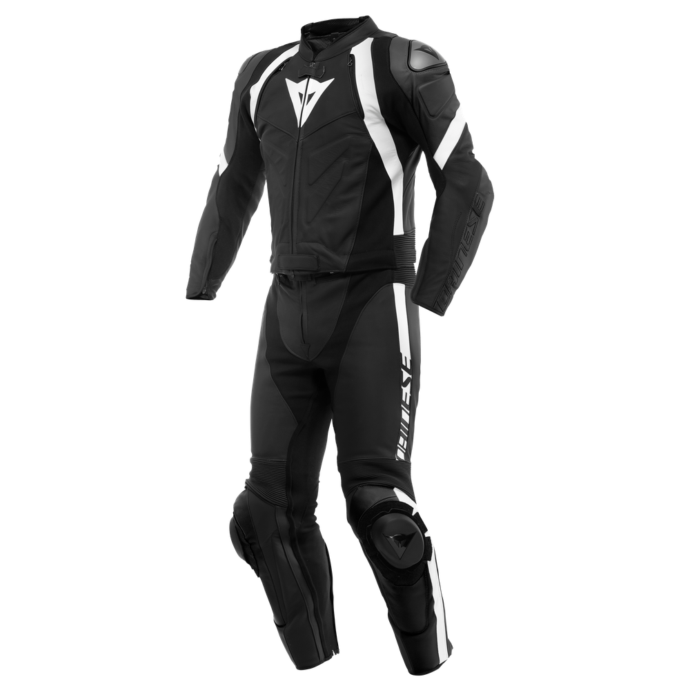 avro-4-tuta-moto-divisibile-conformata-in-pelle-uomo-black-matt-black-matt-white image number 0