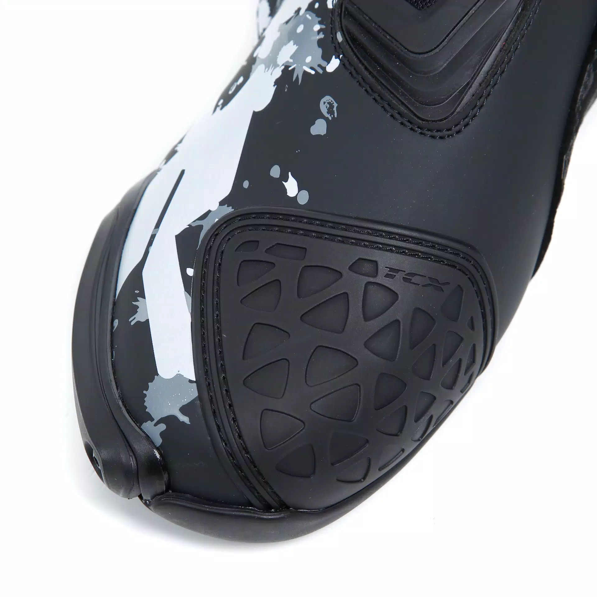 RT-RACE MEN'S MOTORCYCLE BOOTS BLACK/WHITE/GREY