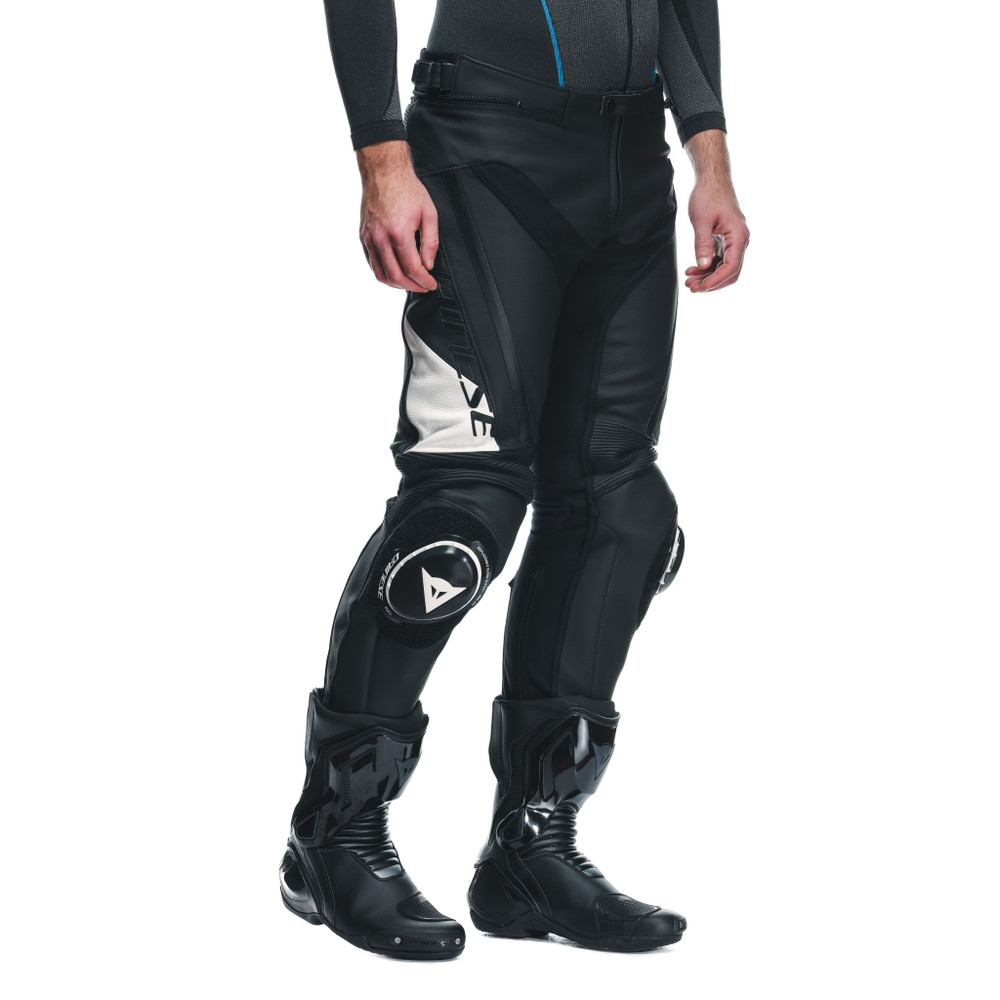 delta-4-men-leather-motorcycle-pants-black-white image number 5