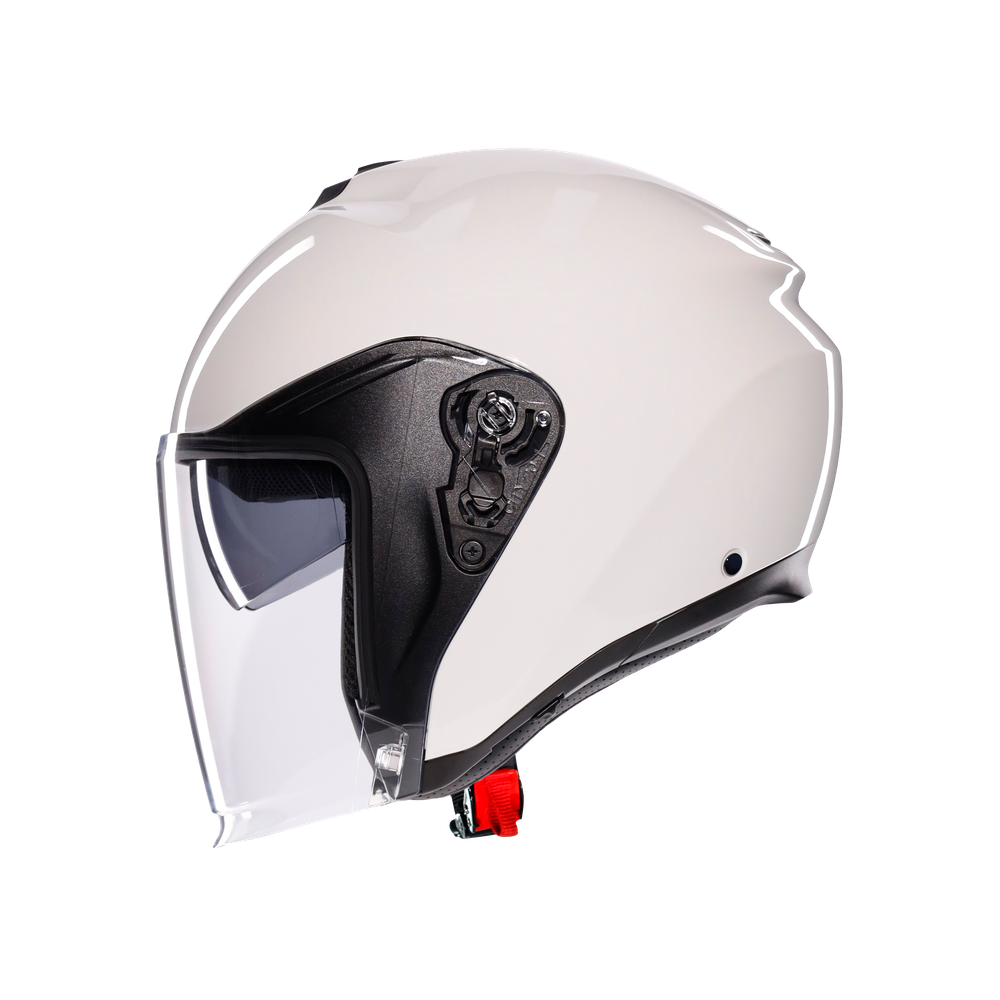 irides-mono-materia-white-motorbike-open-face-helmet-e2206 image number 3