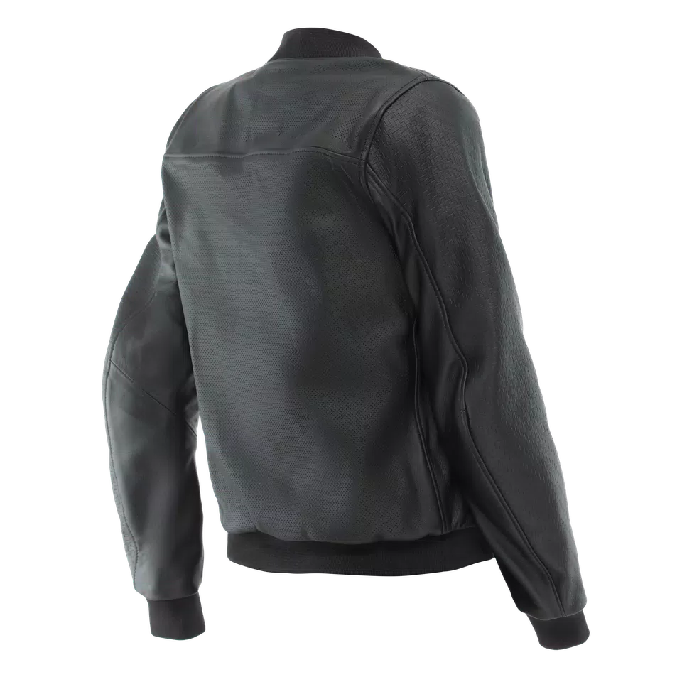 ACCENTO - GIACCA MOTO IN PELLE PERFORATA DONNA - BLACK - 2
