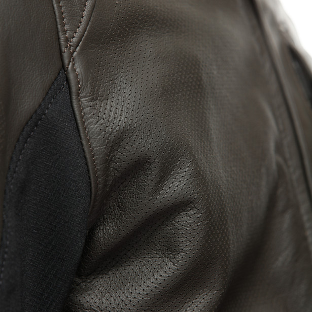istrice-perf-leather-jacket-dark-brown image number 7
