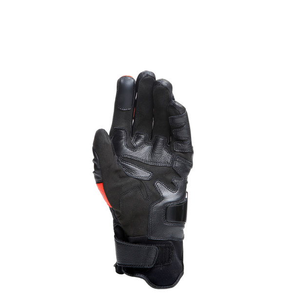 carbon-4-short-leather-gloves-black-fluo-red image number 2