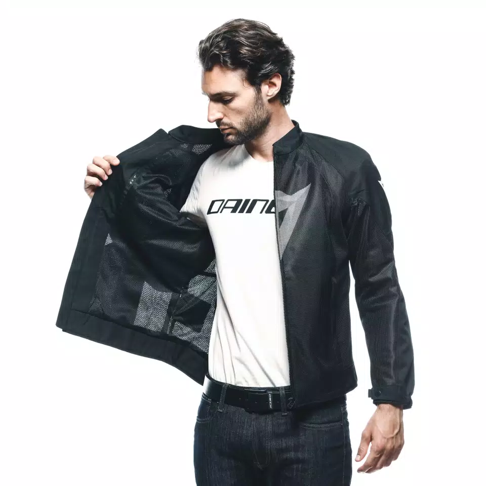 HEROSPHERE AIR - MEN SUMMER MOTORCYCLE JACKET - BLACK/WHITE DIAMOND - 14