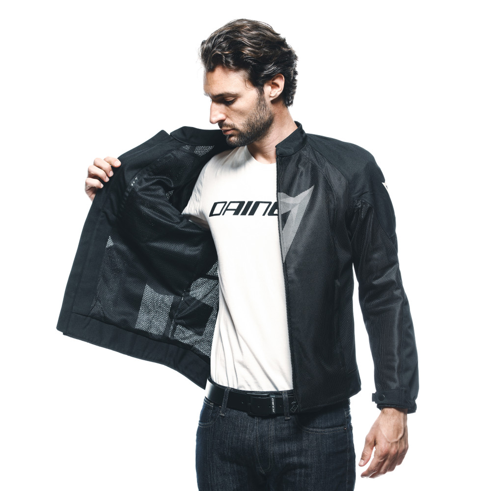 herosphere-air-blouson-moto-estival-homme-black-white-diamond image number 13