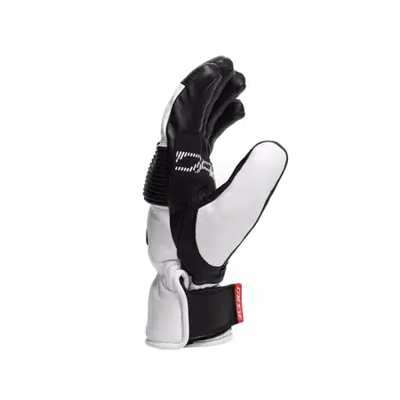 LEATHER GLOVES - MEN’S LEATHER SKI GLOVES - STRETCH-LIMO/WHITE - 2