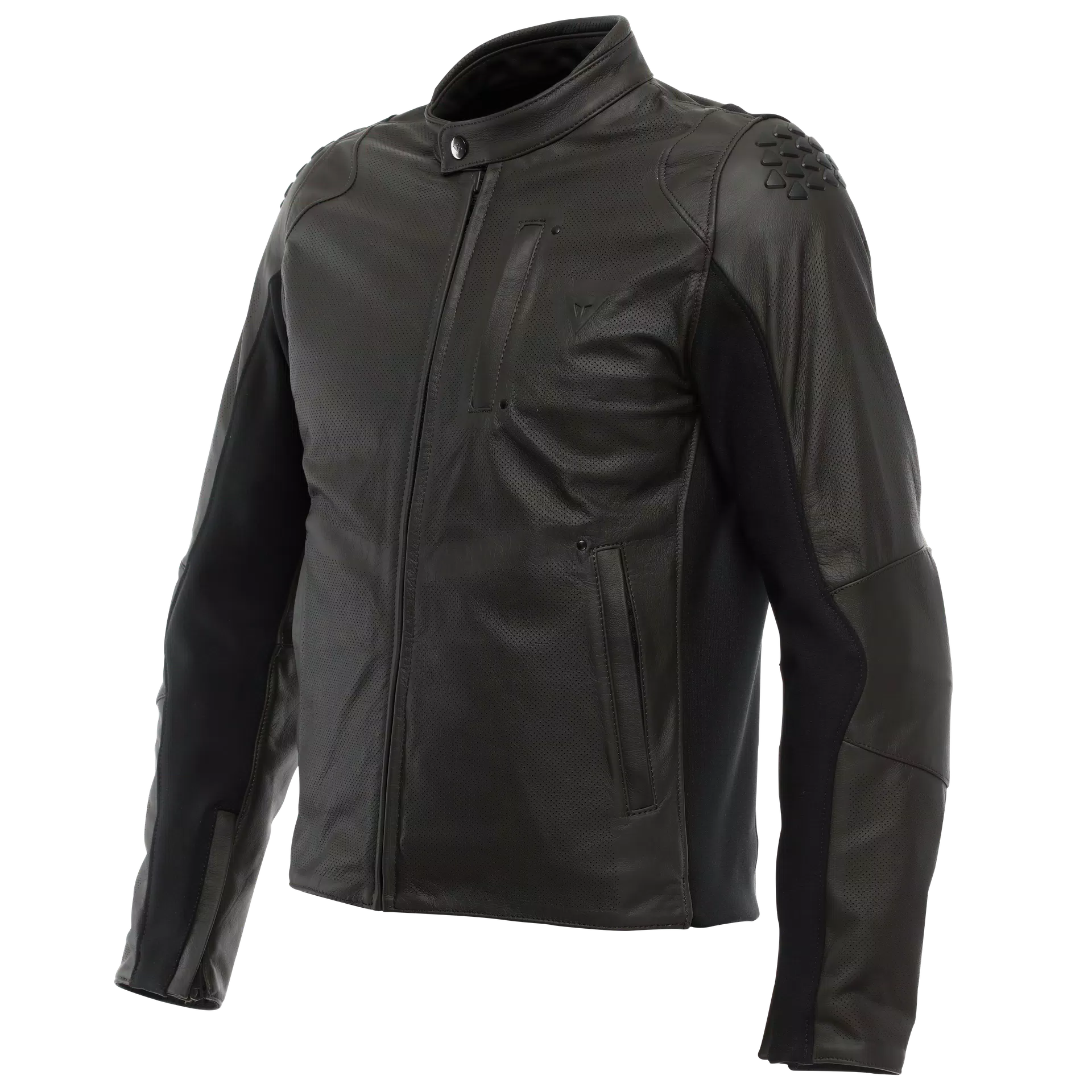 ISTRICE - GIACCA MOTO IN PELLE TRAFORATA UOMO
