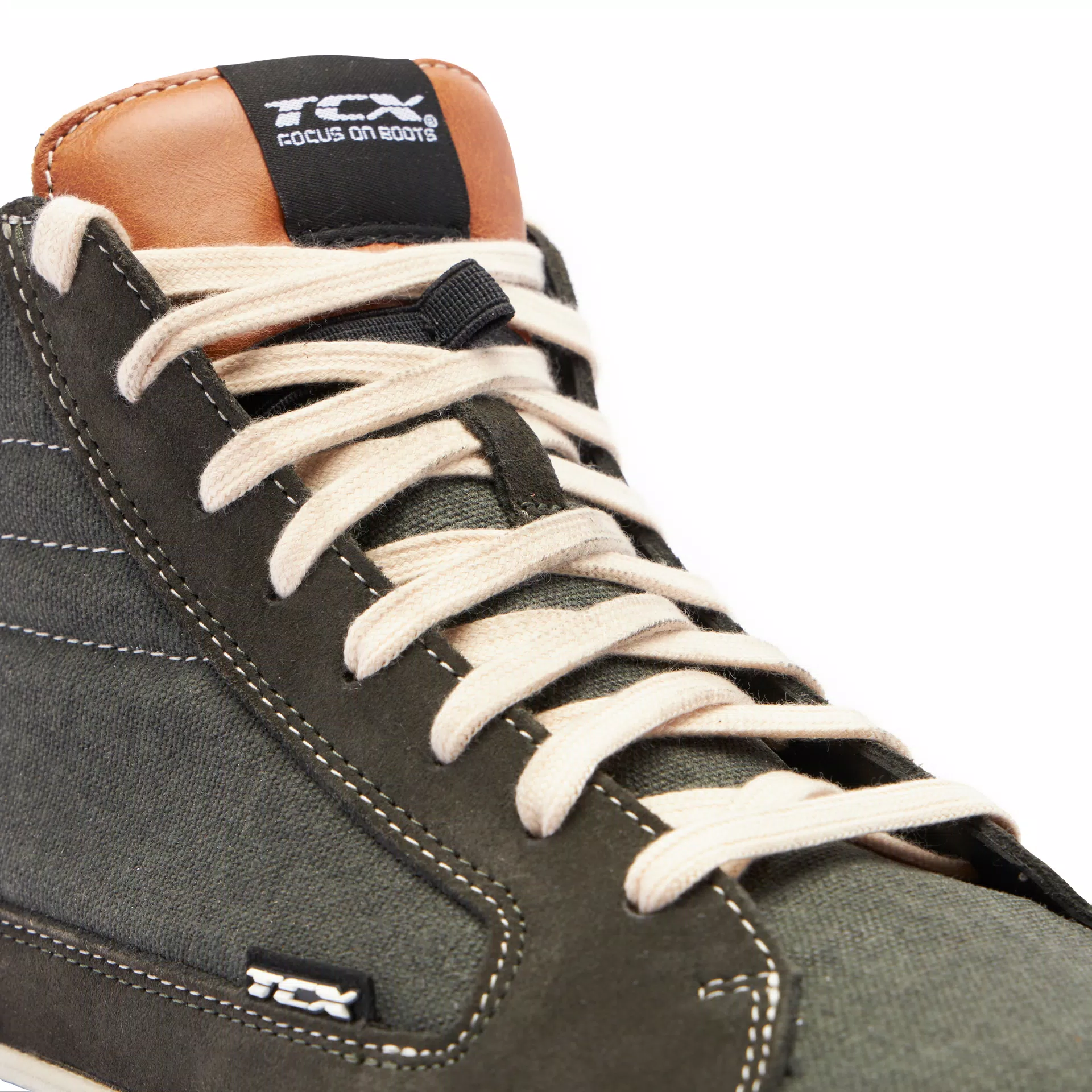 STREET 3 AIR SOMMER MOTORRADSCHUHE HERREN - GRÜN/KARAMELL